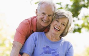 Senior couple on cycle ride